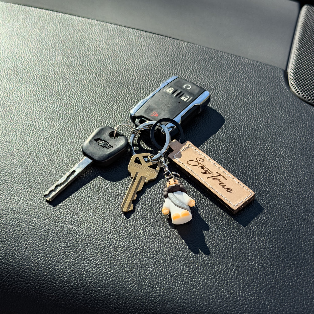 Leather keychain