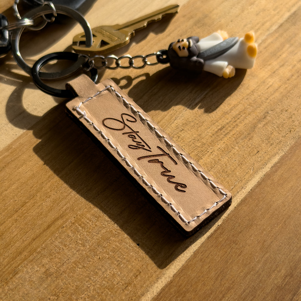 Leather keychain