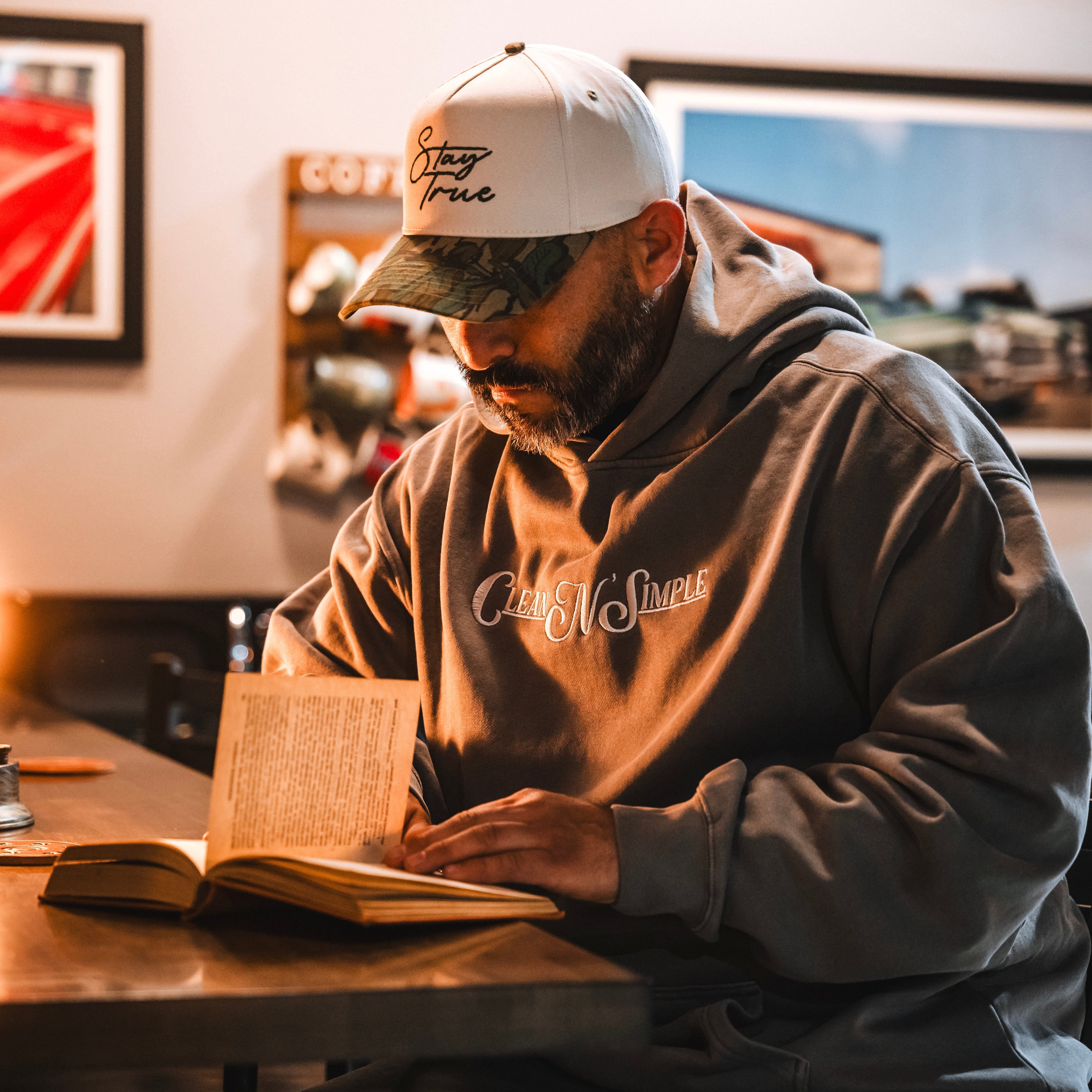 Gray Embroidered Hoodie