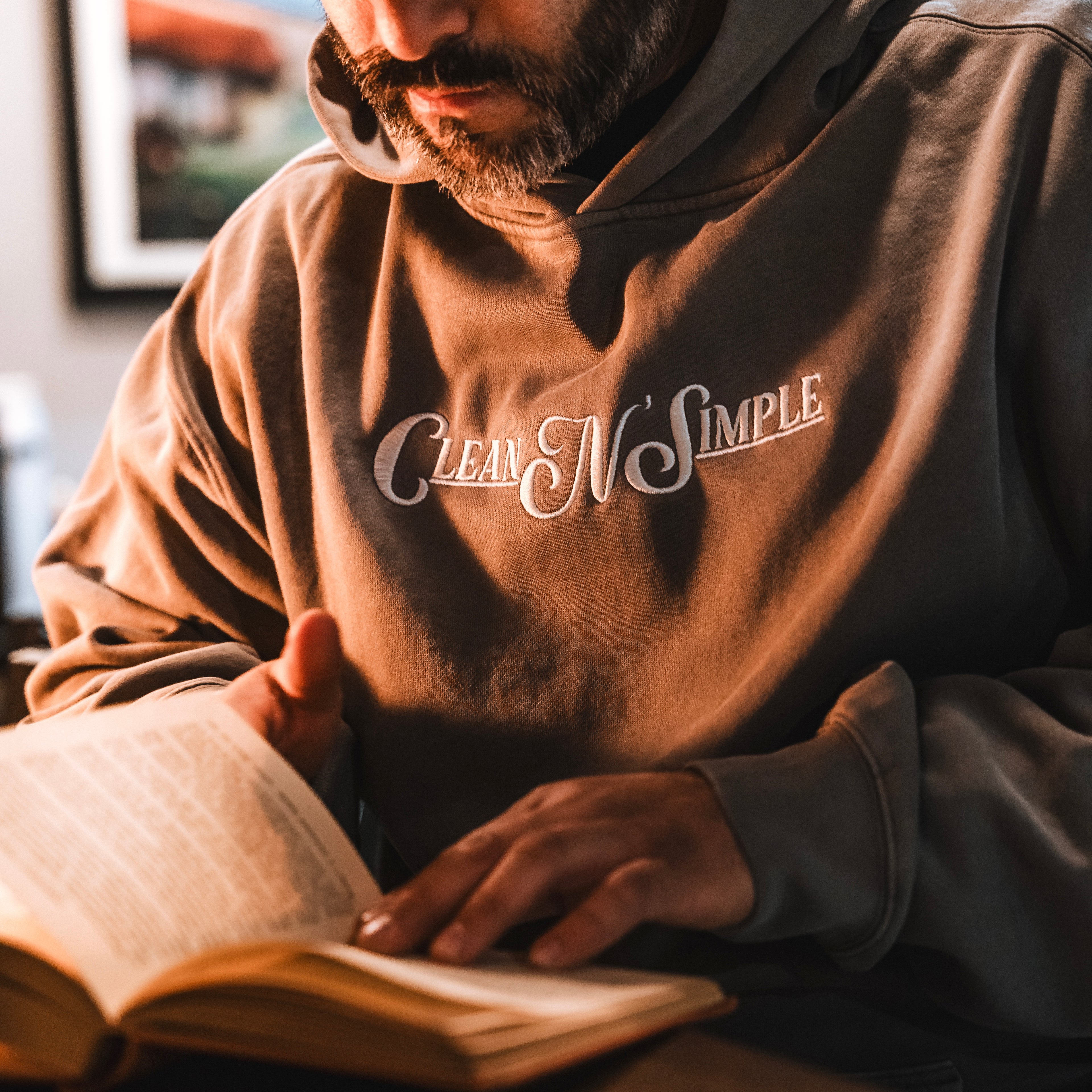 Gray Embroidered Hoodie
